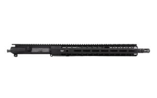 DESCRIPTION This Aero Precision M4E1 16" 5.56 Enhanced Complete Upper Black includes our Gen 2 Enhanced Handguard! Key features include the addition of quick disconnect sling sockets, enhanced milling design for grip and visual appeal and a new profile for the picatinny top rail. Includes: M4E1 Enhanced Assembled Upper Receiver Enhanced Handguard of choice 16" 5.56 Mid-Length CMV Barrel Low Profile Gas Block and Mid Length Gas Tube Product comes assembled This complete upper does not include BCG or Charging Handle. These products may be selected as add-ons M4E1 Upper Features: Forged from 7075 T6 aluminum Precision machined to M4E1 specs M4 feedramps Matte black hard coat anodized Mil 8625 Type 3 Class 2 Laser engraved T-marks (Anodized only) Comes assembled, with port door and forward assist installed Accepts standard AR15/M16 components Handguard mounting platform is forged into the receiver Works with Aero Precision handguards but also fits most BAR-system handguards Barrel nut and wrench are included Gen 2 Enhanced Handguard Features: 1pc free float design Built in anti-rotation tabs Scalloped rails Continuous top rail 1.78" inside diameter fits most muzzle devices and 1.5" suppressors Compatible with low profile gas blocks Gen 2 Feature - Quick disconnect sling socket at the 3, 6 and 9 o'clock positions Gen 2 Feature - Additional milling along flats to aid with gripping and add visual appeal Gen 2 Feature - New profile for the continuous picatinny top rail 16" 5.56 Mid-Length Barrel Features: 5.56 Nato 16" Midlength, 1/7 twist, 4150 CrMoV, QPQ, gas port drilled .750 gas block journal Midlength gas system, .0785 gas port M4 Feed Ramp Extension HP and MPI tested Standard A2 flash hider