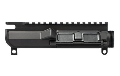 DESCRIPTION This Aero Precision M4E1 Threaded Assembled Upper No Forward Assist Black features the same tried-and-true construction and aesthetics as our M4E1 Threaded Upper Receivers, without provisions for a forward assist. Machined from custom 7075-T6 aluminum forgings this upper receiver is compatible with mil-spec AR15 components. Features: No Forward Assist Custom enhanced forging that gives the upper receiver a "billet look" while maintaining the structural integrity of a forged part. Picatinny profile that blends seamlessly with our Enhanced and ATLAS Series Handguards M4 Feedramps .250 takedown pin holes Check out our lowers and handguards also available in a builder set