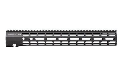 DESCRIPTION The Aero Precision M5 ATLAS R-ONE Handguard 15"  Black is the newest addition to the Aero Precision Handguard lineup. Machined from 6061-T6 Aluminum, the R-ONE line of handguards are designed with size and weight in mind, providing the perfect handguard for your lightweight build. Our proprietary ATLAS attachment system is a durable and dependable mounting platform, maintaining a slim profile while still providing the strength and stability customers have grown to love from Aero Precision handguards. Available in KeyMod and M-LOK® profiles with 12" and 15" options. ATLAS The new Aero Taper Lock Attachment System (ATLAS) is both functional and aesthetically pleasing. It features 2 mirrored tapered locking nuts that provide evenly distributed clamping pressure across a custom engineered barrel nut with use of a turnbuckle screw. A ratcheting detent further secures the design while providing positive registration during installation. By design, the even pressure of the ATLAS system avoids distortion of the handguard often seen with current applications during installation. All hardware mounting parts are included with the purchase of an ATLAS Handguard. Lightweight By Design KeyMod Handguard Weights: 12" - 7.84 oz / 15" - 8.96 oz M-LOK Handguard Weights: 12" - 8 oz / 15" - 9.07 oz Mounting Hardware Weight: 4.72 oz (same across all ATLAS Handguard options) Features: Full top picatinny rail for optional attachments Quick disconnect sling socket at the 3, 6 and 9 o'clock positions Compatible with low profile gas blocks 1.5" Inside diameter Compatible with AR308 upper receivers and barrels NOT Compatible with M5E1 Enhanced Upper Receivers Check out our upper and lowers also available in a builder set ATLAS Handguards are designed to match seamlessly with our M5 (.308) Threaded Upper Receivers. However, they may not be compatible with billet upper receivers due to indexing tabs. PLEASE NOTE: These handguards do not come with a wrench. A standard armorers wrench will work with all M5 ATLAS Handguards.
