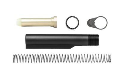 DESCRIPTION The Aero Precision AR15 Carbine Buffer Kit is the perfect complement to standard rifle builds. This kit features mil-spec components that are manufactured in the USA. Includes: Mil-Spec 7075-T6 Aluminum Buffer Tube, 6-position Carbine buffer Buffer spring End plate and lock nut Made in the USA
