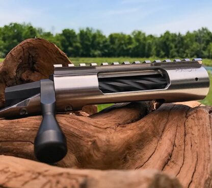 Curtis Custom Axiom - SA 308 Bolt Face Precision 3 lug bolt action with a 60* bolt throw and standard Remington 700 footprint - Right Hand Curtis Custom Axiom Receiver machined from one piece of 416 stainless steel DLC (diamond like coating) coated bolt. Available in BDL/AI configurations as well as single shot Includes screwed and pinned on 1913 accessory rail standard at 20 MOA. Includes double pinned recoil lug Side bolt release Rollerball tipped cocking piece to reduce drag Fire control system supplied by Greg Tannel Available in short action length Right and left hand configurations available M16 extractor .750” bolt diameter Spiral fluted bolt Check out our Valor Actions
