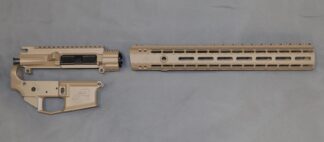 DESCRIPTION Save off the combined price when you buy the Aero Precision M4E1 Enhanced 15" FDE Builder Set! This package deal includes the pieces you need to start building your own M4E1 (AR15) Rifle, including a M4E1 Enhanced Upper Receiver, AR15 Gen 2 Enhanced Handguard, and a M4E1 Stripped Lower Receiver. Aero Precision M4E1 Enhanced FDE Builder Set Includes: M4E1 Stripped Lower Receiver  Magpul™ FDE Cerakote M4E1 Enhanced Upper Receiver Magpul™ FDE Cerakote Enhanced Gen 2 15" Handguard Magpul FDE Cerakote All 3 pieces are finished in mil-spec  Magpul™ FDE Cerakote