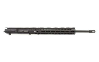 DESCRIPTION This Aero Precision M5E1 Enhanced 20" .308 Complete Upper includes our Gen 2 Enhanced Handguard! Key features include the addition of quick disconnect sling sockets, enhanced milling design for grip and visual appeal and a new profile for the picatinny top rail. Includes: M5E1 Assembled Upper Receiver Gen 2 Enhanced Handguard of choice 20" .308 CMV Barrel Low Profile Gas Block and Rifle Length Gas Tube Product comes assembled This complete upper does not include a BCG or Charging Handle. These products may be selected as add-ons under the FINISH YOUR BUILD tab M5E1 Upper Features: Forged from 7075 T6 aluminum Precision machined to our specs M4 feedramps Laser engraved T-marks (Anodized only) .2795” takedown pin holes Accepts standard AR .308 components Comes with forward assist and port door installed Handguard mounting platform is forged into the receiver Gen 2 Enhanced Handguard Features: 1pc free float design Built in anti-rotation tabs Scalloped rails Continuous top rail 1.78" inside diameter fits most muzzle devices and 1.5" suppressors Compatible with low profile gas blocks Gen 2 Feature - Quick disconnect sling socket at the 3, 6 and 9 o'clock positions Gen 2 Feature - Additional milling along flats to aid with gripping and add visual appeal Gen 2 Feature - New profile for the continuous picatinny top rail Check out our BCGs and Charging handles 20" .308 CMV Barrel Features: Twist: 1 in 10 Threading: 5/8 x 24 Material: 4150 Chrome Moly Vanadium Steel Finish: QPQ corrosion resistant finish both inside and out Gas Block Journal: .750 Gast Port: .087 Gas System Length: Rifle Weight: 59.68oz DPMS Barrel Extension HP and MPI Tested Idaho