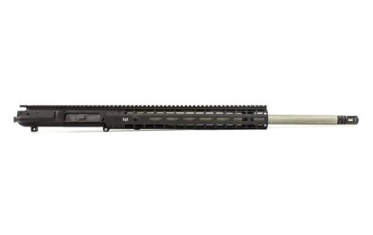 DESCRIPTION This Aero Precision M5E1 Enhanced 20" .308 Stainless Steel includes our Gen 2 Enhanced Handguard! Key features include the addition of quick disconnect sling sockets, enhanced milling design for grip and visual appeal and a new profile for the picatinny top rail. Includes: M5E1 Assembled Upper Receiver Gen 2 Enhanced Handguard 15" 20" .308 Rifle Length Stainless Steel Barrel Low Profile Gas Block and Rifle Length Gas Tube Product comes assembled= Add a BCG or Charging Handle. M5E1 Upper Features: Forged from 7075 T6 aluminum Precision machined to our specs M4 feedramps Laser engraved T-marks (Anodized only) .2795” takedown pin holes Accepts standard AR .308 components Comes with forward assist and port door installed Handguard mounting platform is forged into the receiver NEW Gen 2 Enhanced Handguard Features: Added quick disconnect sling socket at the 3, 6 and 9 o'clock positions Milled additional surfaces along flats to aid with gripping and add visual appeal New profile of the Picatinny Top Rail 1pc free float design Rail is Machined from 6061-T6 Aluminum Built in Anti-Rotation tabs Scalloped rails Continuous top rail 1.78" inside diameter fits most muzzle devices and 1.5" suppressors Compatible with low profile gas blocks 20" .308 Stainless Steel Barrel Features: Twist: 1 in 10 Threading: 5/8 x 24 Material: 416R Stainless Steel Finish: Bead Blasted Gas Block Journal: .750" Gas System Length: Rifle Weight: 54.24oz DPMS Barrel Extension HP and MPI Tested