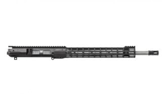 DESCRIPTION This Aero Precision M5 18" 308 SS Fluted Barrel S-One Complete Upper includes our ATLAS S-ONE Handguard! The S-ONE line of handguards are designed with size and weight in mind, providing the perfect addition to your lightweight build. Our proprietary ATLAS attachment system is a durable and dependable mounting platform, maintaining a slim profile while still providing the strength and stability customers have grown to love from Aero Precision handguards. Includes: M5 (.308) Threaded Assembled Upper Receiver 15" M-LOK ATLAS S-ONE Handguard 18" .308 Fluted Stainless Steel Barrel, Rifle Length Low Profile Gas Block and Rifle Length Gas Tube .308 A2 Birdcage Flash Hider Product comes assembled This complete upper does not include BCG or Charging Handle. These products may be selected as add-ons. M5 Assembled Upper Receiver Features: Forged from 7075 T6 aluminum M4 Feedramps .2795 takedown pin holes Laser engraved T-marks DPMS High Profile (.210) Tang) Includes port door and forward assist ATLAS S-ONE Handguard Features: Front and rear picatinny rail Eliminated center of top rail for weight reduction Indexing grooves in 12:00 position for positive grip control Quick disconnect sling socket at the 3, 6 and 9 o'clock positions Compatible with low profile gas blocks 1.3” Inside diameter 1.5” Outside diameter Compatible with mil-spec AR15 upper receivers and barrels Learn More about our NEW ATLAS S-ONE Hanguards 18" .308 Fluted Stainless Steel Barrel, Rifle Length Features: .308 Winchester 18" Barrel, 1/10 twist, 416R Stainless Steel, gas port drilled .750 gas block journal Rifle length gas system M4 Feed Ramp Extension HP and MPI tested Standard .308 A2 flash hider