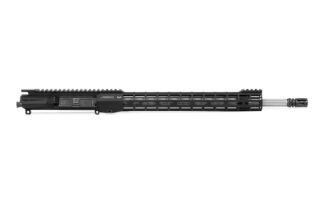 DESCRIPTION This Aero Precision M4E1 Threaded 18" 223 Wylde Fluted Complete Upper ATLAS S-ONE complete upper includes our new ATLAS S-ONE Handguard! The S-ONE line of handguards are designed with size and weight in mind, providing the perfect addition to your lightweight build. Our proprietary ATLAS attachment system is a durable and dependable mounting platform, maintaining a slim profile while still providing the strength and stability customers have grown to love from Aero Precision handguards. Includes: M4E1 Threaded Assembled Upper Receiver ATLAS S-ONE Handguard of choice 18" .223 Wylde Fluted Rifle Length Stainless Steel Barrel Low Profile Gas Block and Rifle Length Gas Tube Product comes assembled This complete upper does not include BCG or Charging Handle.  M4E1 Threaded Upper Receiver Features: New enhanced forging that gives the upper receiver a "billet look" New picatinny profile that blends seamlessly with our Enhanced Series Handguards M4 Feedramps .250 takedown pin holes Laser engraved T-marks Includes port door and forward assist installed ATLAS S-ONE Handguard Features: Front and rear picatinny rail Eliminated center of top rail for weight reduction Indexing grooves in 12:00 position for positive grip control Quick disconnect sling socket at the 3, 6 and 9 o'clock positions Compatible with low profile gas blocks 1.3” Inside diameter 1.5” Outside diameter Compatible with mil-spec AR15 upper receivers and barrels Learn More about our NEW ATLAS S-ONE Hanguards 18" .223 Fluted Stainless Steel Rifle Length Barrel Features: .223 Wylde 18" Rifle Length Barrel, 1/8 Twist 416R Stainless Steel Bead Blasted Finish .750 gas block journal Rifle length gas system M4 Feed Ramp Extension HP and MPI tested Standard A2 flash hider ALL NEW Fluted Design Barrel Weight: 28 oz