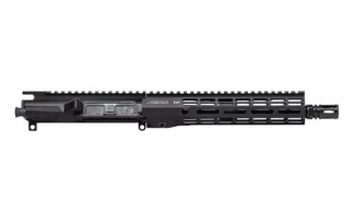 DESCRIPTION This Aero Precision M4E1 Threaded 10" .300 Blackout Complete Upper Receiver ATLAS R-ONE Handguard! The R-ONE handguards are designed with size and weight in mind, while still providing plenty of real-estate to accommodate any attachment needs the end user may have. Our proprietary ATLAS attachment system is a durable and dependable mounting platform, maintaining a slim profile while still providing the strength and stability customers have grown to love from Aero Precision handguards. Includes: M4E1 Threaded Assembled Upper Receiver ATLAS R-ONE Handguard  10" .300 Blackout CMV Barrel Low Profile Gas Block and Pistol Length Gas Tube Product comes assembled This complete upper does not include BCG or Charging Handle. These products may be selected as add-ons under the FINISH YOUR BUILD tab The muzzle brake that comes with this complete upper receiver is NOT pinned nor welded to this barrel. M4E1 Threaded Upper Receiver Features: New enhanced forging that gives the upper receiver a "billet look" New picatinny profile that blends seamlessly with our Enhanced Series Handguards M4 Feedramps .250 takedown pin holes Laser engraved T-marks Includes port door and forward assist installed ATLAS R-ONE Handguard Features: Full top picatinny rail for optional attachments Quick disconnect sling socket at the 3, 6 and 9 o'clock positions Compatible with low profile gas blocks 1.3” Inside diameter 1.5” Outside diameter Compatible with mil-spec AR15 upper receivers and barrels Learn More about our NEW ATLAS Handguards 10" .300 Blackout Barrel Features: Length: 10" Twist: 1 in 7 Muzzle: 5/8x24 Threaded Material: 4150 Crome Moly Vanadium Finish: QPQ corrosion resistant finish both inside and out Gas Block: .750 Gas Port: .0935 Gas System Length: Pistol Weight: 21oz M4 Barrel Extension HP and MPI Tested