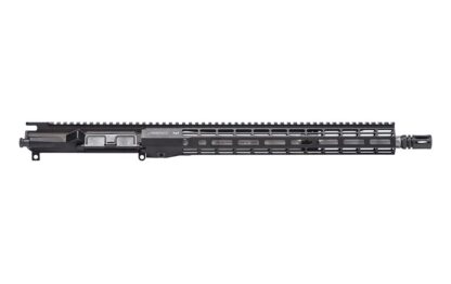 DESCRIPTION This Aero Precision M4E1 Threaded 16" 223 Wylde Fluted Complete Upper ATLAS R-ONE Handguard complete upper includes our new ATLAS R-ONE Handguard! The R-ONE handguards are designed with size and weight in mind, while still providing plenty of real-estate to accommodate any attachment needs the end user may have. Our proprietary ATLAS attachment system is a durable and dependable mounting platform, maintaining a slim profile while still providing the strength and stability customers have grown to love from Aero Precision handguards. Includes: M4E1 Threaded Assembled Upper Receiver ATLAS R-ONE Handguard of choice 16" .223 Wylde Fluted Mid-Length Stainless Steel Barrel Low Profile Gas Block and Mid-Length Gas Tube Product comes assembled This complete upper does not include BCG or Charging Handle.  M4E1 Threaded Upper Receiver Features: New enhanced forging that gives the upper receiver a "billet look" New picatinny profile that blends seamlessly with our Enhanced Series Handguards M4 Feedramps .250 takedown pin holes Laser engraved T-marks Includes port door and forward assist installed ATLAS R-ONE Handguard Features: Full top picatinny rail for optional attachments Quick disconnect sling socket at the 3, 6 and 9 o'clock positions Compatible with low profile gas blocks 1.3” Inside diameter 1.5” Outside diameter Compatible with mil-spec AR15 upper receivers and barrels Learn More about our NEW ATLAS Handguards 16" .223 Fluted Stainless Steel Mid-Length Barrel Features: .223 Wylde 16" Mid-Length Barrel, 1/8 Twist 416R Stainless Steel Bead Blasted Finish .750 gas block journal Mid-length gas system M4 Feed Ramp Extension HP and MPI tested Standard A2 flash hider ALL NEW Fluted Design Barrel Weight: 27 oz
