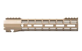 DESCRIPTION The Aero Precision AR15 10.3" ATLAS S-ONE Handguard FDE is the newest addition to the Aero Precision Handguard lineup. Machined from 6061-T6 Aluminum, the S-ONE line of handguards are designed with size and weight in mind, providing the perfect handguard for your lightweight build. Our proprietary ATLAS attachment system is a durable and dependable mounting platform, maintaining a slim profile while still providing the strength and stability customers have grown to love from Aero Precision handguards. Magpul FDE CERAKOTE Available in M-LOK® profiles with 7.25", 9.19", 10.3", 12.56" and 14.94" options. ATLAS The new Aero Taper Lock Attachment System (ATLAS) is both functional and aesthetically pleasing. It features 2 mirrored tapered locking nuts that provide evenly distributed clamping pressure across a custom engineered barrel nut with use of a turnbuckle screw. A ratcheting detent further secures the design while providing positive registration during installation. By design, the even pressure of the ATLAS system avoids distortion of the handguard often seen with current applications during installation. All hardware mounting parts are included with the purchase of an ATLAS Handguard. Lightweight By Design M-LOK Handguard Weights: 7.25" - 4.86 oz / 9.19" - 5.47 oz / 10.3" - 6.0 oz / 12.56" - 7.00 oz / 14.94" - 7.95 oz Mounting Hardware Weight: 1.9 oz (same across all S-ONE Handguard options) Features: Front and rear picatinny rail Eliminated center of top rail for weight reduction Indexing grooves in 12:00 position for positive grip control Quick disconnect sling socket at the 3, 6 and 9 o'clock positions Compatible with low profile gas blocks 1.3" Inside diameter 1.5" Outside diameter Compatible with mil-spec AR15 upper receivers and barrels NOT Compatible with M4E1 Enhanced Upper Receivers Check out our upper and lowers also available in a builder set ATLAS Handguards are designed to match seamlessly with our M4E1 Threaded Upper Receivers. Additionally, they are compatible with any Mil-Spec AR-15 upper receivers as well. However, they may not be compatible with billet upper receivers due to indexing tabs. Please note: The ATLAS Handguards are NOT compatible with our M4E1 Enhanced Upper Receiver. Need help installing your ATLAS Handguard? Check out our instructional video at the bottom of the page...
