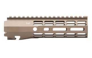 DESCRIPTION The Aero Precision AR15 ATLAS 7.3" R-ONE Handguard FDE is the newest addition to the Aero Precision Handguard lineup. Machined from 6061-T6 Aluminum, the R-ONE line of handguards are designed with size and weight in mind, providing the perfect handguard for your lightweight build. Our proprietary ATLAS attachment system is a durable and dependable mounting platform, maintaining a slim profile while still providing the strength and stability customers have grown to love from Aero Precision handguards. Available in M-LOK® profiles with 4.8", 7.3", 9.3", 10.3", 12.7" and 15" options. ATLAS The new Aero Taper Lock Attachment System (ATLAS) is both functional and aesthetically pleasing. It features 2 mirrored tapered locking nuts that provide evenly distributed clamping pressure across a custom engineered barrel nut with use of a turnbuckle screw. A ratcheting detent further secures the design while providing positive registration during installation. By design, the even pressure of the ATLAS system avoids distortion of the handguard often seen with current applications during installation. All hardware mounting parts are included with the purchase of an ATLAS Handguard. Lightweight By Design M-LOK Handguard Weights: 4.8" - 3.9 oz / 7.3" - 5.22 oz / 9.3" - 6.03 oz / 10.3" - 6.7 oz / 12.7" - 8 oz / 15" - 9.07 oz Mounting Hardware Weight: 1.9 oz (same across all ATLAS Handguard options) Features: Full top picatinny rail for optional attachments Quick disconnect sling socket at the 3, 6 and 9 o'clock positions Compatible with low profile gas blocks 1.3" Inside diameter 1.5" Outside diameter Compatible with mil-spec AR15 upper receivers and barrels NOT Compatible with M4E1 Enhanced Upper Receivers ATLAS Handguards are designed to match seamlessly with our M4E1 Threaded Upper Receivers. Additionally, they are compatible with any Mil-Spec AR-15 upper receivers as well. However, they may not be compatible with billet upper receivers due to indexing tabs. Save when you buy them as a combo. Please note: The ATLAS Handguards are NOT compatible with our M4E1 Enhanced Upper Receiver. Check out our Uppers and Lowers to make a Builder Set