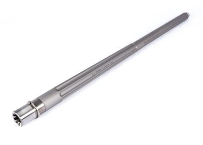 This Ballistic Advantage 24" 6.5 CREEDMOOR Rifle Fluted Premium Stainless Barrel (DPMS style) is machined from 416R Stainless Steel with a bead blasted finish. Our Premium Series 6.5 Creedmoor Barrels are proof fired and MPI tested, ensuring the best in quality and accuracy. 6.5 Creedmoor is the perfect option if you're looking to maximize the accuracy of your .308 platform. Apart from a simple barrel swap, all parts, including the bolt and mag, remain the same as a normal .308 build. The inherently accurate 6.5mm projectile, the increasing amount of off-the-shelf match grade factory 6.5 Creedmoor ammunition, and the extremely soft recoil pulse all combine to create one of the best black rifle options available. Featuring functionally aggressive flutes and crisp, clean lines, BA Fluted barrels deliver the perfect balance of weight and rigidity. Utilizing six and eight flute designs we’ve achieved weight reduction up to and exceeding 16 ounces. Confidently lighten your kit without sacrificing an ounce of accuracy. Ballistic Advantage 24" 6.5 CREEDMOOR Rifle Fluted Premium Stainless Barrel Check out our BCGs, Charging Handles, and muzzle devices in spare parts
