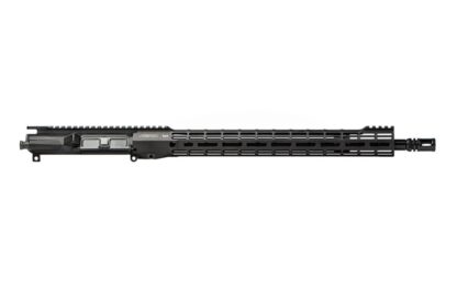 DESCRIPTION This Aero Precision M4E1 18" 223 Wylde 16.6" S-ONE Complete Upper includes our ATLAS S-ONE Handguard! The S-ONE line of handguards are designed with size and weight in mind, providing the perfect addition to your lightweight build. Our proprietary ATLAS attachment system is a durable and dependable mounting platform, maintaining a slim profile while still providing the strength and stability customers have grown to love from Aero Precision handguards. Includes: M4E1 Threaded Assembled Upper Receiver 16.6" M-LOK ATLAS S-ONE Handguard  18" .223 Wylde Stainless Steel QPQ Barrel, Rifle Length Pinned Low Profile Gas Block and Rifle Length Gas Tube A2 Flash Hider  Product comes assembled This complete upper does not include BCG or Charging Handle. M4E1 Threaded Upper Receiver Features: New enhanced forging that gives the upper receiver a "billet look" New picatinny profile that blends seamlessly with our Enhanced Series Handguards M4 Feedramps .250 takedown pin holes Laser engraved T-marks Includes port door and forward assist installed ATLAS S-ONE Handguard Features: Front and rear picatinny rail Eliminated center of top rail for weight reduction Indexing grooves in 12:00 position for positive grip control Quick disconnect sling socket at the 3, 6 and 9 o'clock positions Compatible with low profile gas blocks 1.3" Inside diameter 1.5" Outside diameter Compatible with mil-spec AR15 upper receivers and barrels Learn More about our NEW ATLAS Handguards 18" .223 Wylde Stainless Steel QPQ Barrel, Rifle Length Features: .223 Wylde 18" Rifle Length Barrel, 1/8 Twist QPQ Corrosion Resistant Finish .750 gas block journal Rifle length gas system M4 Feed Ramp Extension HP and MPI tested Standard A2 flash hider