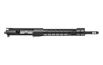 DESCRIPTION This Aero Precision M4E1 14.5 5.56 Pinned Epsilon 556SL S-ONE includes our ATLAS S-ONE Handguard! The S-ONE line of handguards are designed with size and weight in mind, providing the perfect addition to your lightweight build. Our proprietary ATLAS attachment system is a durable and dependable mounting platform, maintaining a slim profile while still providing the strength and stability customers have grown to love from Aero Precision handguards. We've taken the pain out of building a legal 14.5" rifle build. These pinned and welded 14.5" complete uppers feature an Epsilon 556SL that is permanently affixed to the muzzle providing an overall legal length of 16". Worried you might want to change your gas block? No worries! The outer diameter of the Epsilon 556SL allows you to easily slide your gas block over the muzzle device making it easy to change or service your gas system. If you've had a 14.5" build planned, but didn't want to deal with the hassle of getting it pinned and welded or being stuck with a specific configuration, then our 14.5 pinned and welded barrels/uppers are for you! Includes: M4E1 Threaded Assembled Upper Receiver 12" ATLAS S-ONE M-LOK Handguard  14.5" 5.56 Mid-Length CMV Barrel Low Profile Gas Block and Mid Length Gas Tube VG6 Epsilon 556SL (pinned and welded) Product comes assembled This complete upper does not include BCG or Charging Handle.  The muzzle brake that comes with this complete upper receiver is pinned to this barrel. Per the National Firearms Act, the muzzle brake MUST be pinned and welded to achieve the necessary 16" as defined by the ATF for a rifle build. M4E1 Threaded Upper Receiver Features: New enhanced forging that gives the upper receiver a "billet look" New picatinny profile that blends seamlessly with our Enhanced Series Handguards M4 Feedramps .250 takedown pin holes Laser engraved T-marks Includes port door and forward assist installed ATLAS S-ONE Handguard Features: Front and rear picatinny rail Eliminated center of top rail for weight reduction Indexing grooves in 12:00 position for positive grip control Quick disconnect sling socket at the 3, 6 and 9 o'clock positions Compatible with low profile gas blocks 1.3