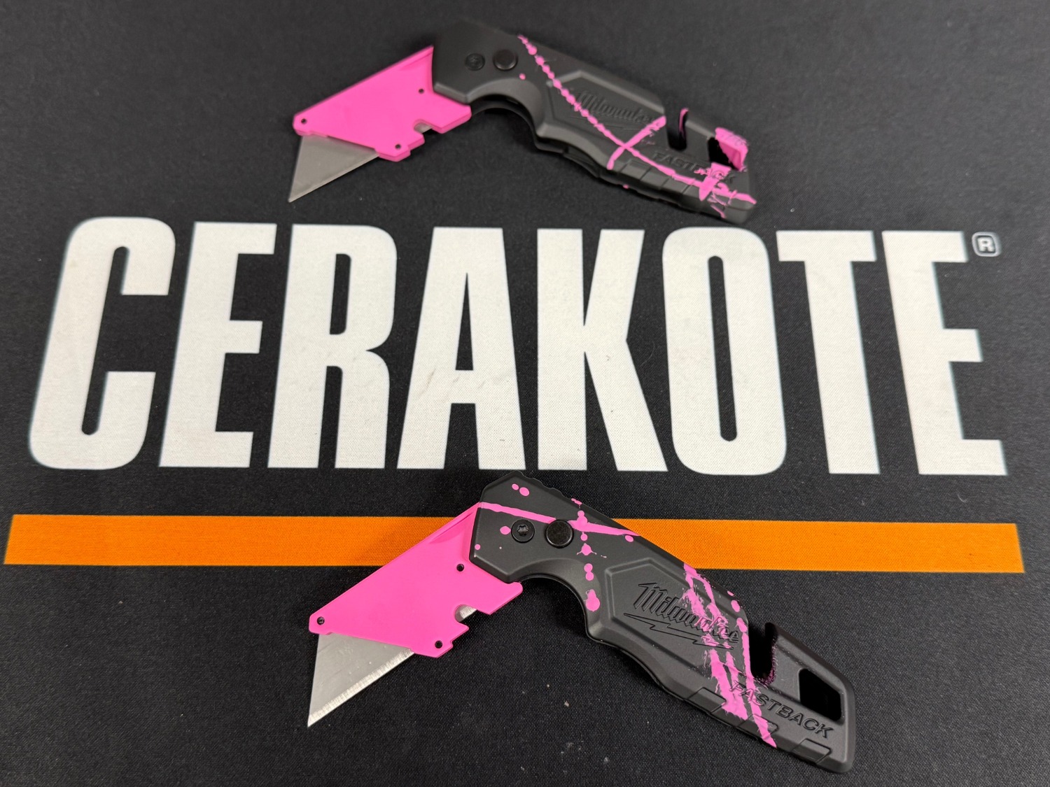 Black and Pink Beauty - Milwaukee Fastback Knife